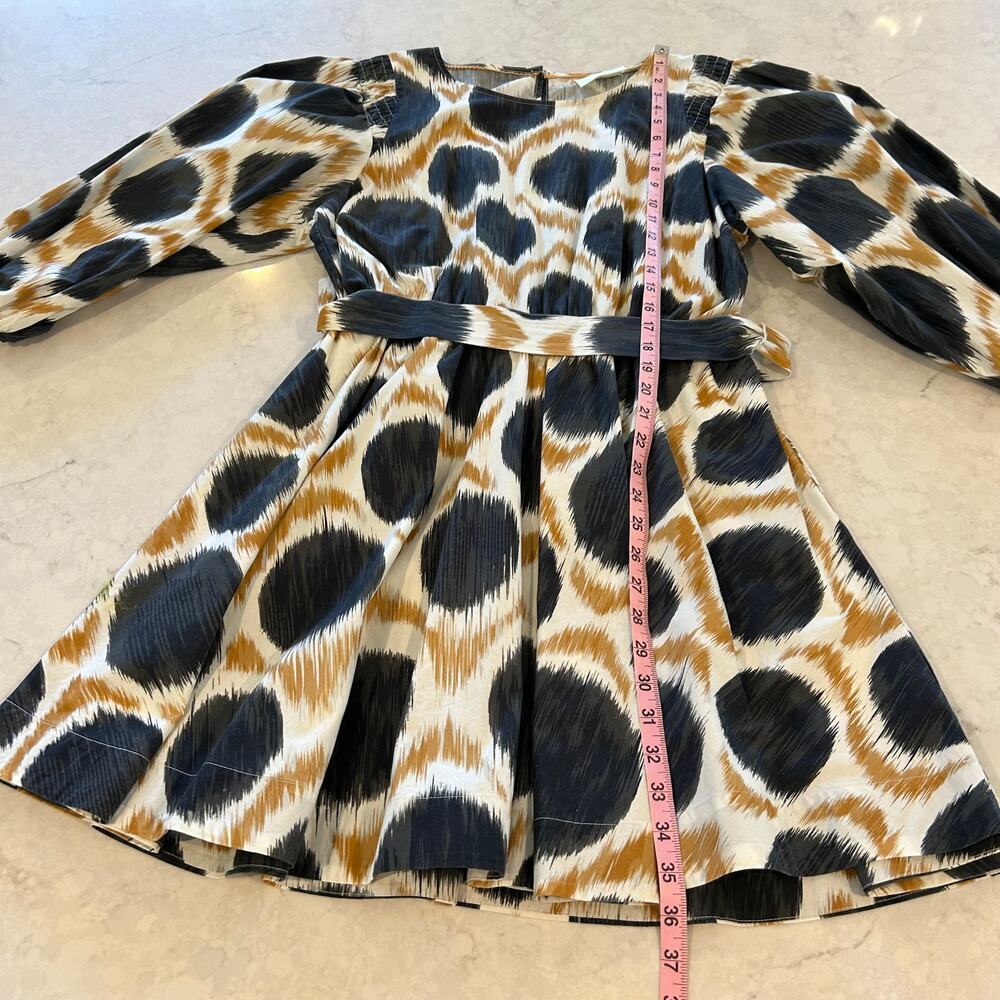 Maeve Black and Tan Patterned Long Sleeve Dress - Picture 9 of 12